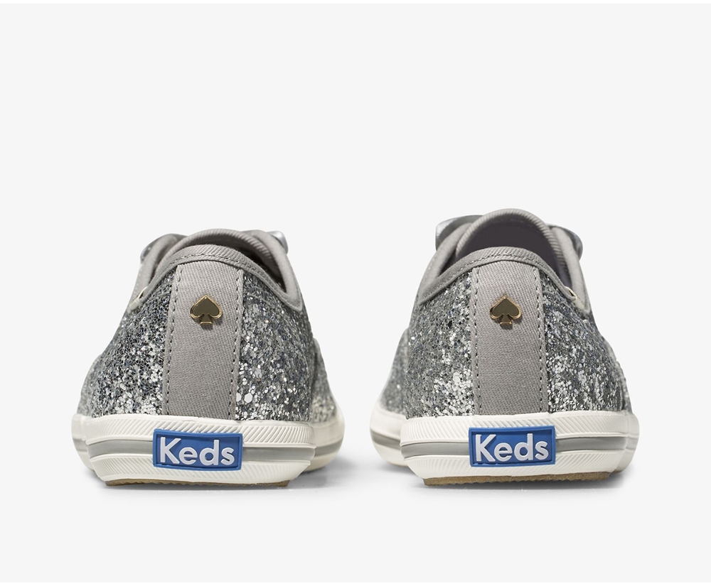 Zapatillas Keds Mujer Plateadas - Kate Spade New York Champion Glitter - 590-LJYPST